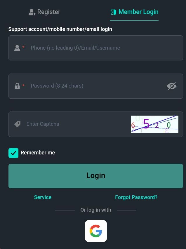 PK116 game register